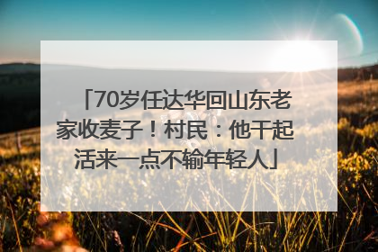 70岁任达华回山东老家收麦子！村民：他干起活来一点不输年轻人