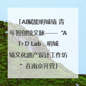 AI赋能明城墙 青年智创续文脉——“AI+D Lab：明城墙文化遗产设计工作坊”在南京开营