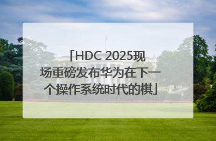 HDC 2025现场重磅发布华为在下一个操作系统时代的棋