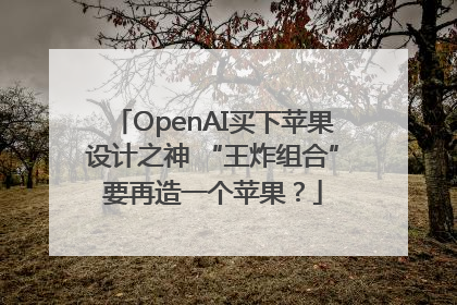 OpenAI买下苹果设计之神 “王炸组合”要再造一个苹果？