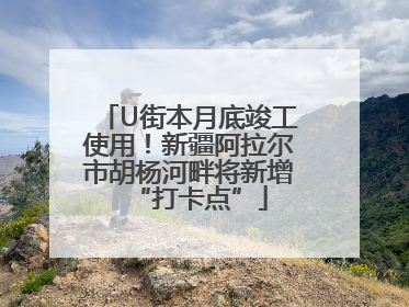 U街本月底竣工使用！新疆阿拉尔市胡杨河畔将新增“打卡点”
